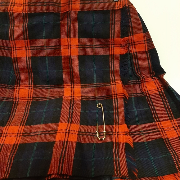 Vintage Little Girls Teacher's Pet 100% Wool Plaid Skirt Made in Canada - Picture 2 of 5